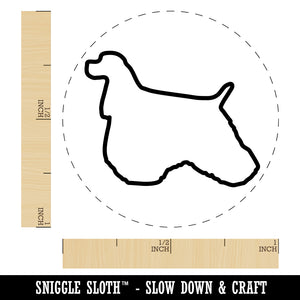 American Cocker Spaniel Dog Outline Self-Inking Rubber Stamp for Stamping Crafting Planners