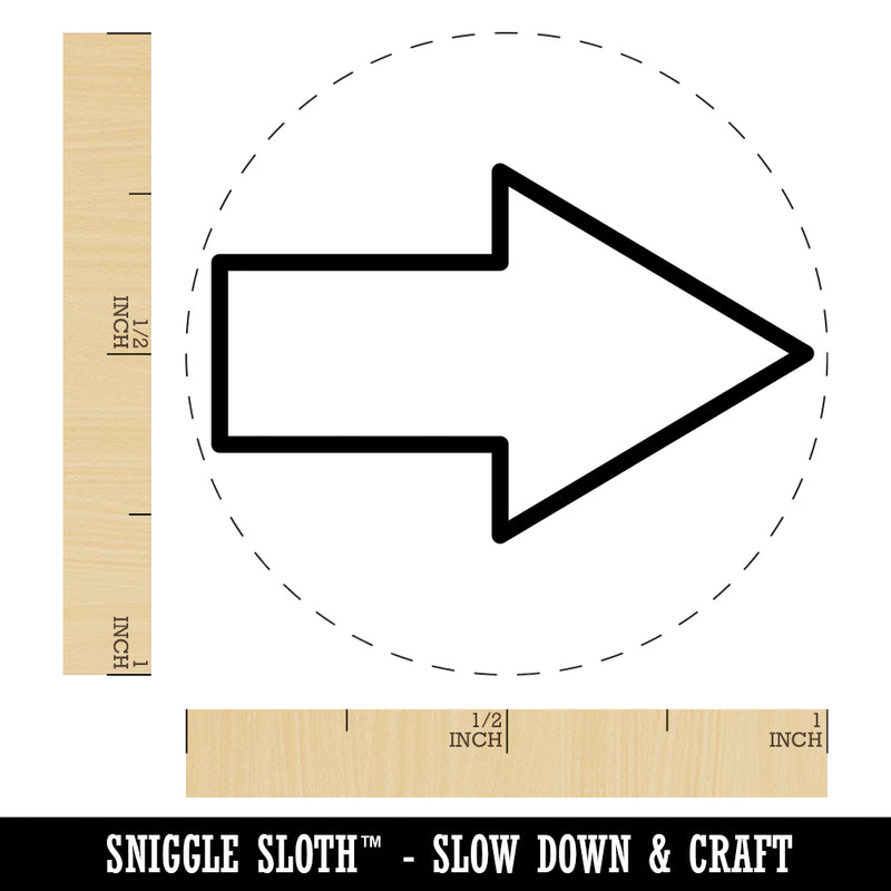 Arrow Rounded Corners Outline Self-Inking Rubber Stamp for Stamping Crafting Planners