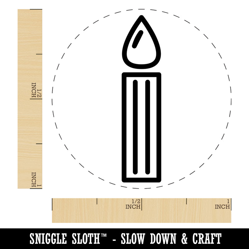 Birthday Candle Single Self-Inking Rubber Stamp for Stamping Crafting Planners