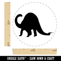 Brontosaurus Dinosaur Solid Self-Inking Rubber Stamp for Stamping Crafting Planners
