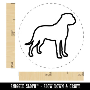 Bullmastiff Dog Outline Self-Inking Rubber Stamp for Stamping Crafting Planners