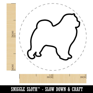 Chow Chow Dog Outline Self-Inking Rubber Stamp for Stamping Crafting Planners