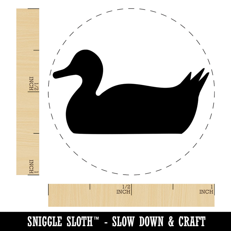 Duck Swimming Solid Self-Inking Rubber Stamp for Stamping Crafting Planners