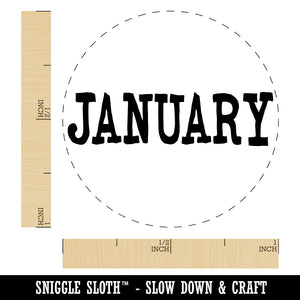 January Month Calendar Fun Text Self-Inking Rubber Stamp for Stamping Crafting Planners