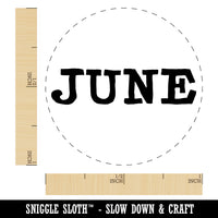 June Month Calendar Fun Text Self-Inking Rubber Stamp for Stamping Crafting Planners