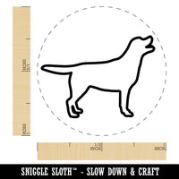 Labrador Retriever Dog Outline Self-Inking Rubber Stamp for Stamping Crafting Planners