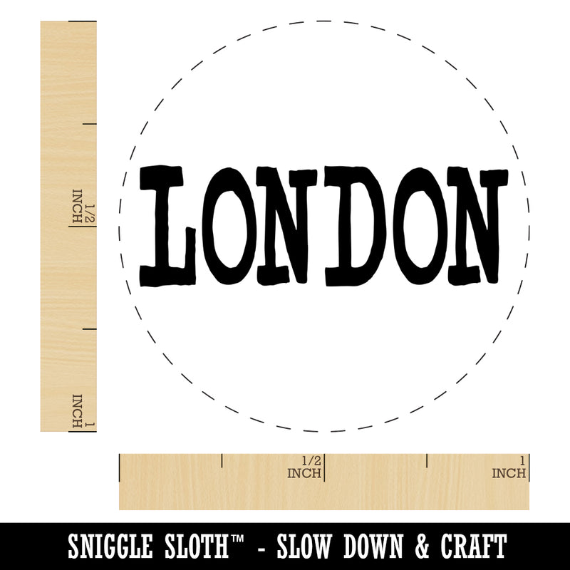 London Fun Text Self-Inking Rubber Stamp for Stamping Crafting Planners