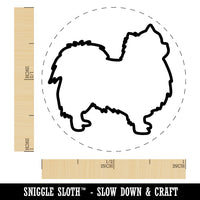 Long Coat Chihuahua Dog Outline Self-Inking Rubber Stamp for Stamping Crafting Planners
