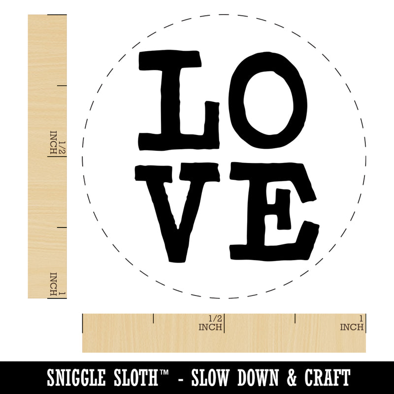 Love Text Stacked Self-Inking Rubber Stamp for Stamping Crafting Planners