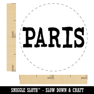 Paris Fun Text Self-Inking Rubber Stamp for Stamping Crafting Planners