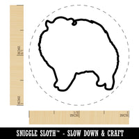 Pomeranian Dog Outline Self-Inking Rubber Stamp for Stamping Crafting Planners