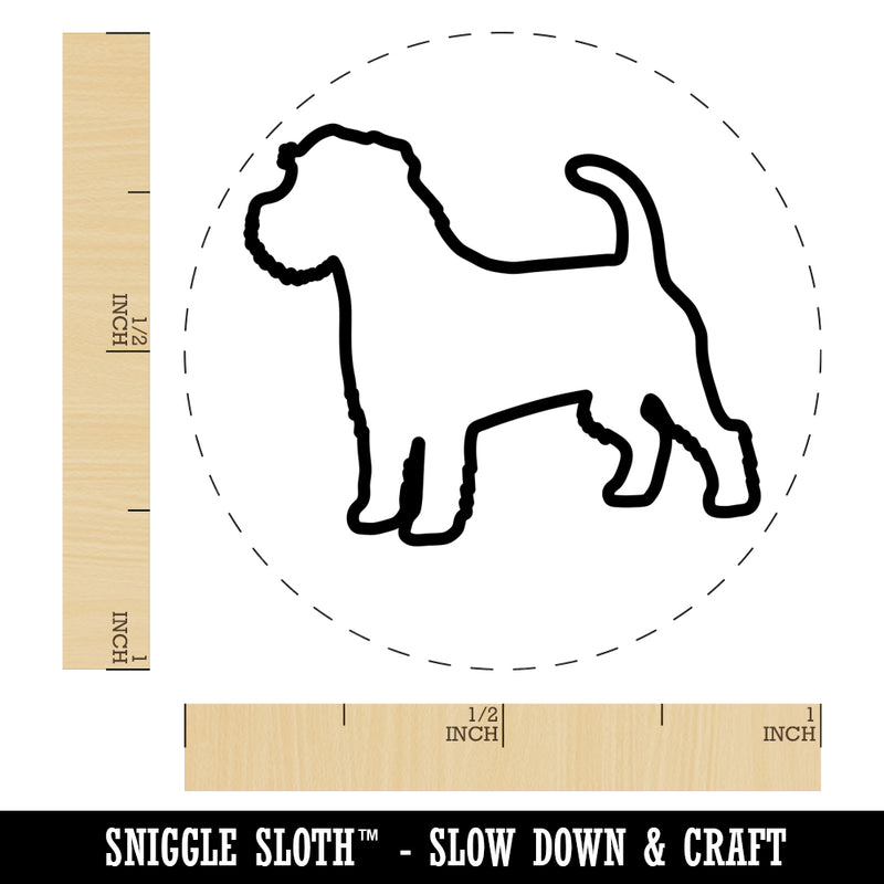 Rough Coated Jack Russell Terrier Parson Dog Outline Self-Inking Rubber Stamp for Stamping Crafting Planners