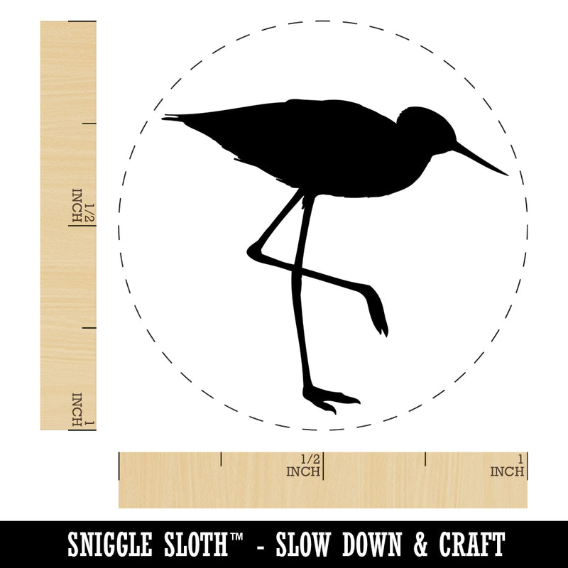 Sandpiper Bird Solid Self-Inking Rubber Stamp for Stamping Crafting Planners