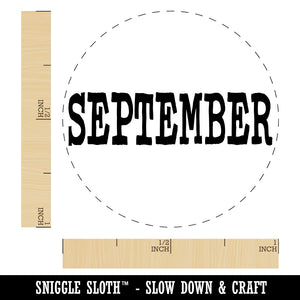 September Month Calendar Fun Text Self-Inking Rubber Stamp for Stamping Crafting Planners