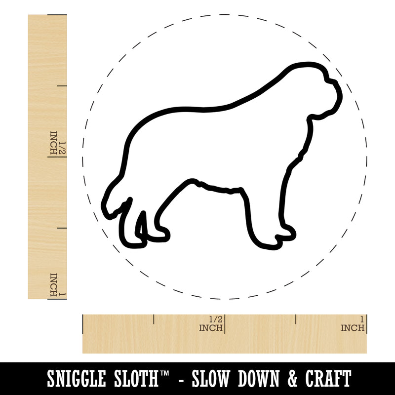 St Bernard Saint Dog Outline Self-Inking Rubber Stamp for Stamping Crafting Planners