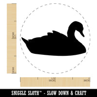 Swan Swimming Solid Self-Inking Rubber Stamp for Stamping Crafting Planners