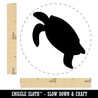 Turtle Swimming Solid Self-Inking Rubber Stamp for Stamping Crafting Planners