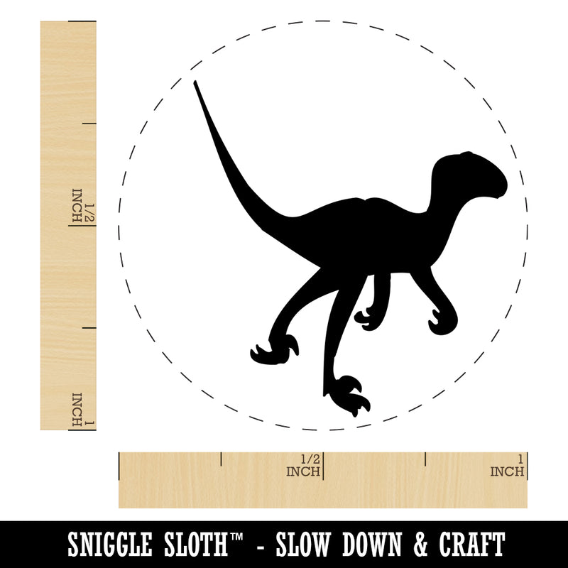 Velociraptor Dinosaur Solid Self-Inking Rubber Stamp for Stamping Crafting Planners