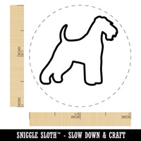 Welsh Terrier Dog Outline Self-Inking Rubber Stamp for Stamping Crafting Planners