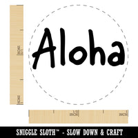 Aloha Fun Text Self-Inking Rubber Stamp for Stamping Crafting Planners