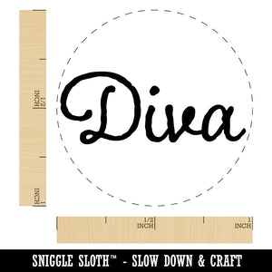 Diva Fun Text Self-Inking Rubber Stamp for Stamping Crafting Planners