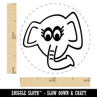 Elegant Elephant Face Self-Inking Rubber Stamp for Stamping Crafting Planners