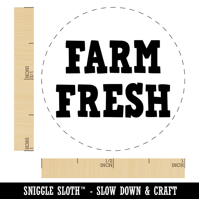 Farm Fresh Fun Text Self-Inking Rubber Stamp for Stamping Crafting Planners