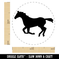 Horse Running Solid Self-Inking Rubber Stamp for Stamping Crafting Planners