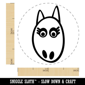 Lovely Horse Face Self-Inking Rubber Stamp for Stamping Crafting Planners