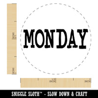 Monday Text Self-Inking Rubber Stamp for Stamping Crafting Planners