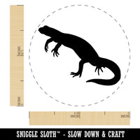 Newt Lizard Salamander Solid Self-Inking Rubber Stamp for Stamping Crafting Planners