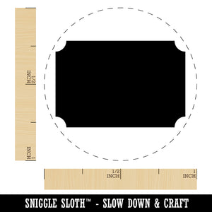 Rectangle Clipped Corners Solid Self-Inking Rubber Stamp for Stamping Crafting Planners