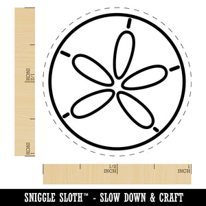 Sand Dollar Sea Urchin Ocean Beach Outline Self-Inking Rubber Stamp for Stamping Crafting Planners