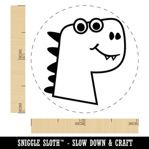 Silly Dinosaur Head Doodle Self-Inking Rubber Stamp for Stamping Crafting Planners