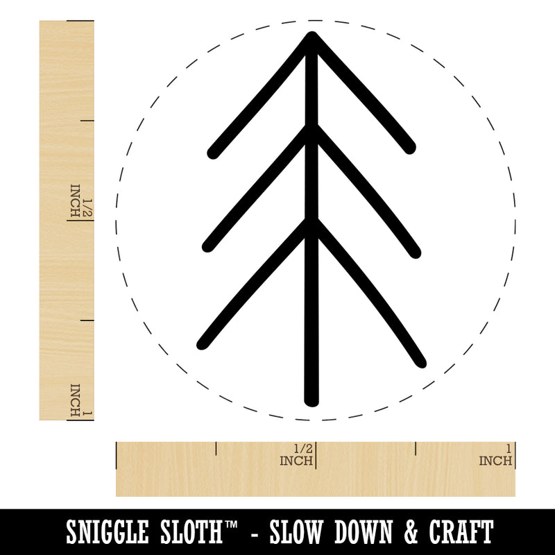 Simple Pine Tree Self-Inking Rubber Stamp for Stamping Crafting Planners