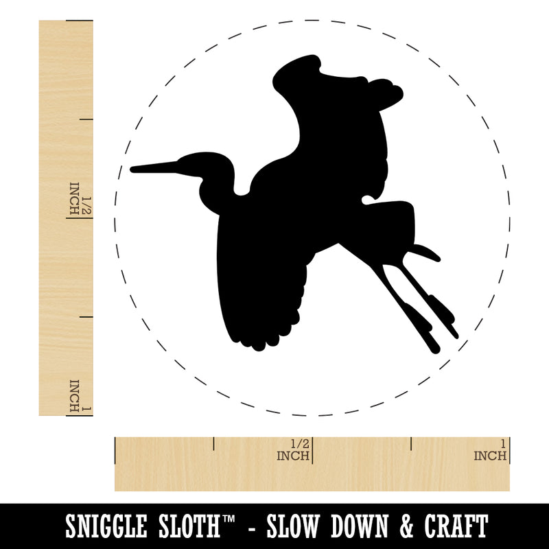 Stork Flying Solid Self-Inking Rubber Stamp for Stamping Crafting Planners