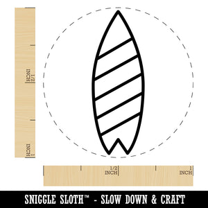 Striped Surfboard Self-Inking Rubber Stamp for Stamping Crafting Planners