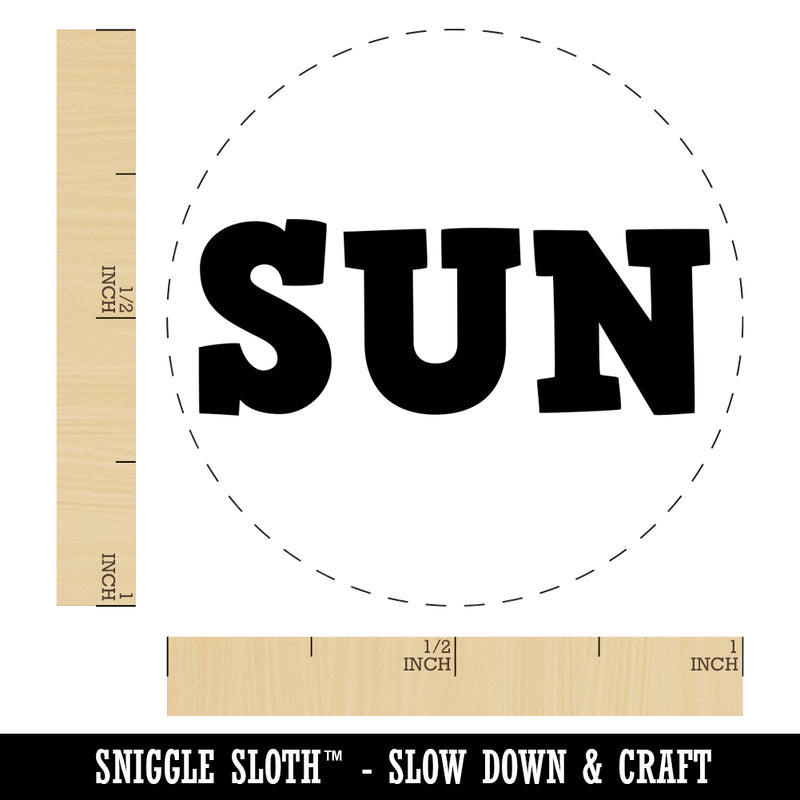 Sun Fun Text Self-Inking Rubber Stamp for Stamping Crafting Planners