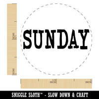 Sunday Text Self-Inking Rubber Stamp for Stamping Crafting Planners