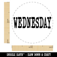 Wednesday Text Self-Inking Rubber Stamp for Stamping Crafting Planners