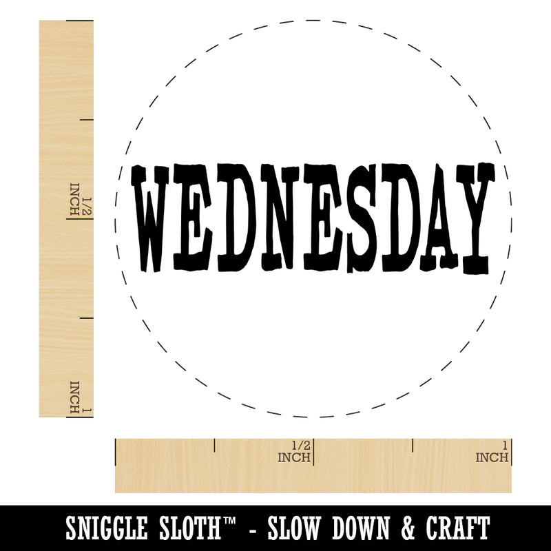 Wednesday Text Self-Inking Rubber Stamp for Stamping Crafting Planners