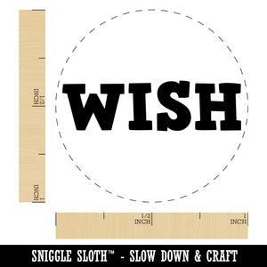 Wish Fun Text Self-Inking Rubber Stamp for Stamping Crafting Planners