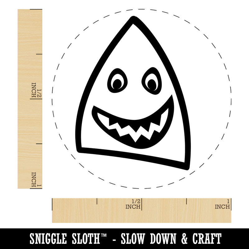 Cheerful Shark Face Self-Inking Rubber Stamp for Stamping Crafting Planners