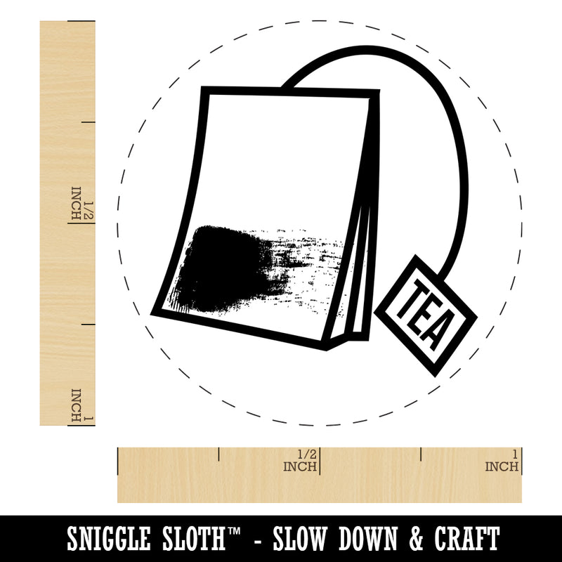 Cute Tea Bag Self-Inking Rubber Stamp for Stamping Crafting Planners