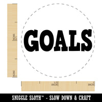 Goals Bold Text Self-Inking Rubber Stamp for Stamping Crafting Planners