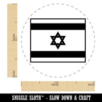 Israel Flag Self-Inking Rubber Stamp for Stamping Crafting Planners