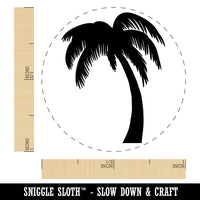 Palm Tree Tropical Solid Self-Inking Rubber Stamp for Stamping Crafting Planners