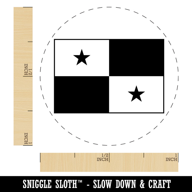 Panama Flag Self-Inking Rubber Stamp for Stamping Crafting Planners