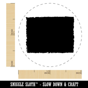 Sketchy Solid Rectangle Self-Inking Rubber Stamp for Stamping Crafting Planners