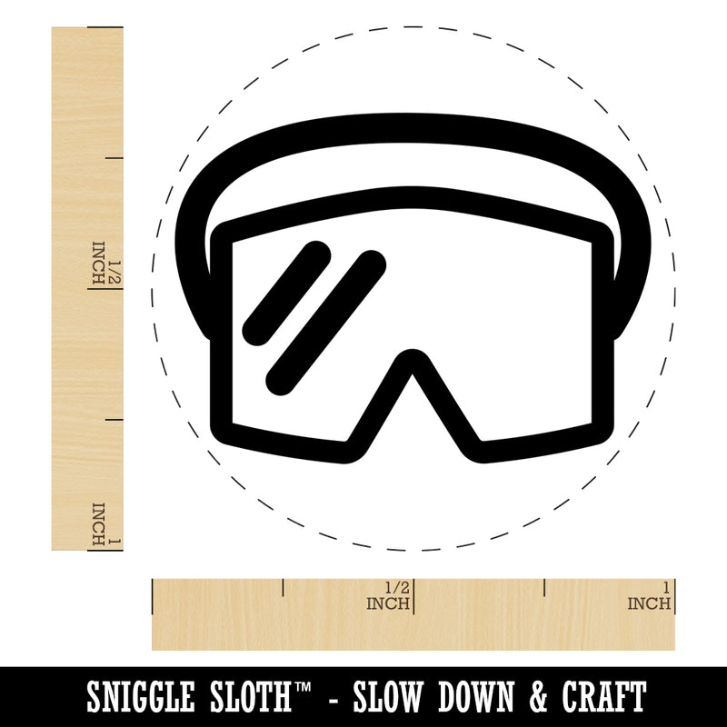 Skiing Mask Self-Inking Rubber Stamp for Stamping Crafting Planners